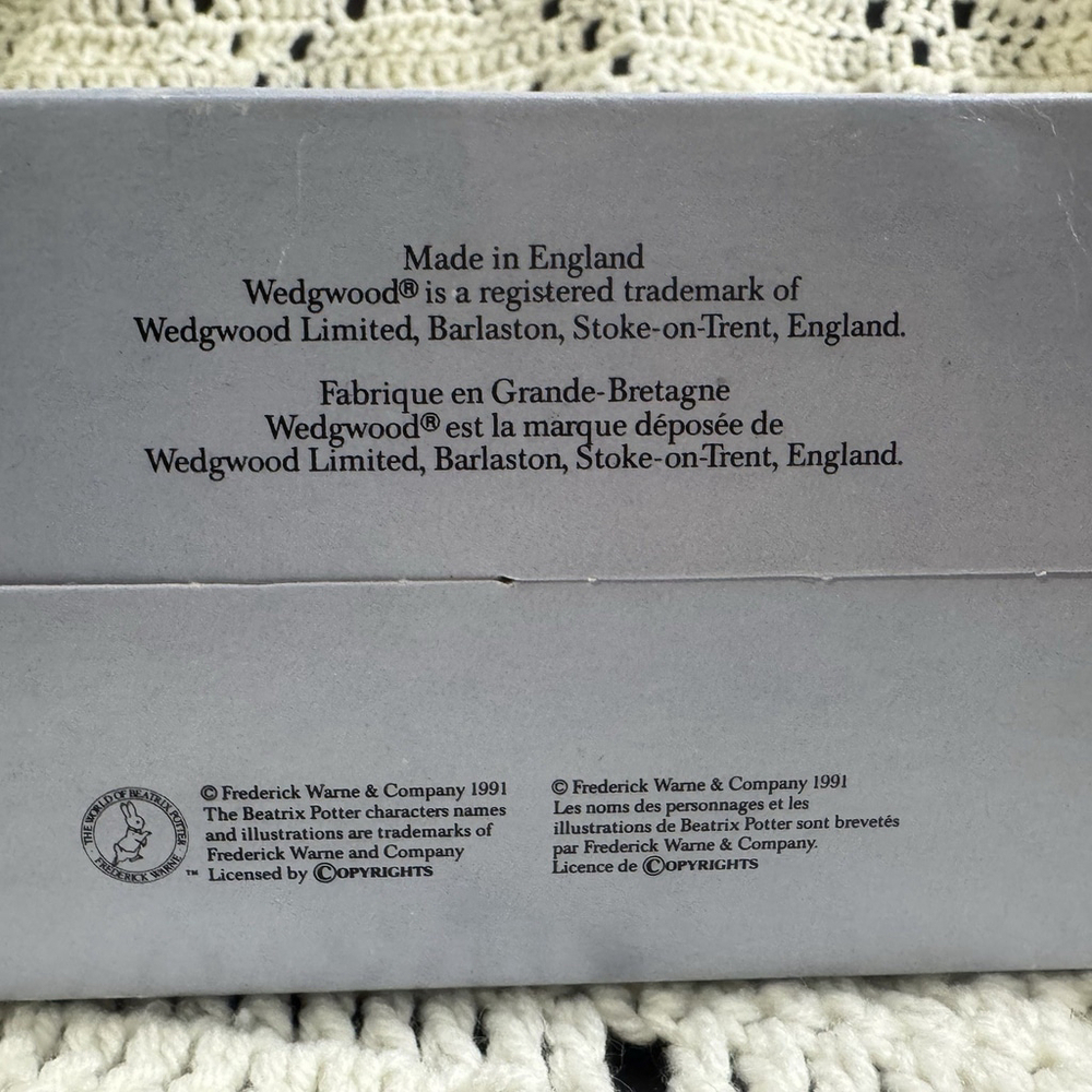 Vtg New Wedgwood Peter Rabbit 3-Piece Breakfast Set Bowl Plate Mug England - Picture 4 of 13